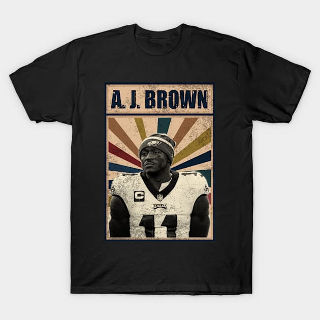 Philadelphia Eagles A. J. Brown T-Shirt by RobinaultCoils